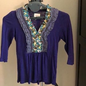 Anthropologie top. XS Ruffled